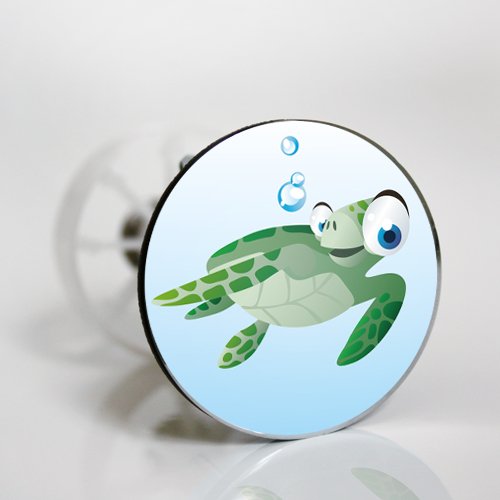 StöpselSpaß Aufkleber für Waschbeckenstöpsel – Motiv: Unterwasserwelt – 3 Stück im Set - 3