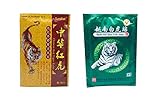 El paquete contiene 2 bálsamos del tigres diferentes: 8 parches bálsamo del tigre blanco del vietnam (tiger Balm Blanco) y 8 parches bálsamo del tigre rojo (tiger Balm Rojo). Los parches calientes o fríos están impregnados con una crema o pomada caliente muscular que ejercen una sensación de calor mientras que el parche blanco ejerce una sensación de frescor.