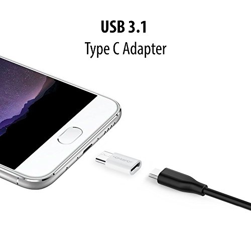 HomeSpot USB C auf Micro USB Adapter für Type C Geräte, neues Apple MacBook, Google ChromeBook Pixel, HTC 10, LG G5, Nexus 5X, Nexus 6P, OnePlus 2 (Sparpack 4 x Weiß) - 2