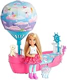 barco barbie accesorios Chelsea puede "girar" el timón del barco y tener dulces sueños en su cama mágica que también incluye una almohada y una manta para la muñeca