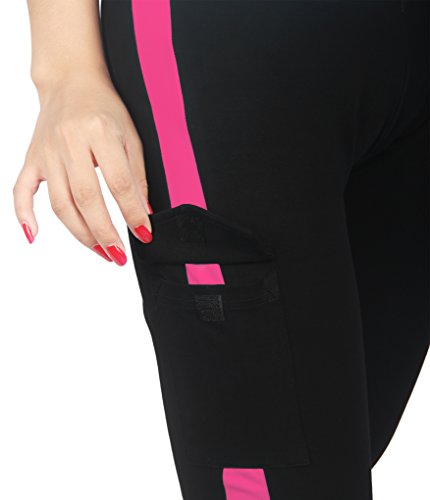 iLoveSIA® Damen Caprihosen zweifarbig Sport leggings Capri Tights - 7