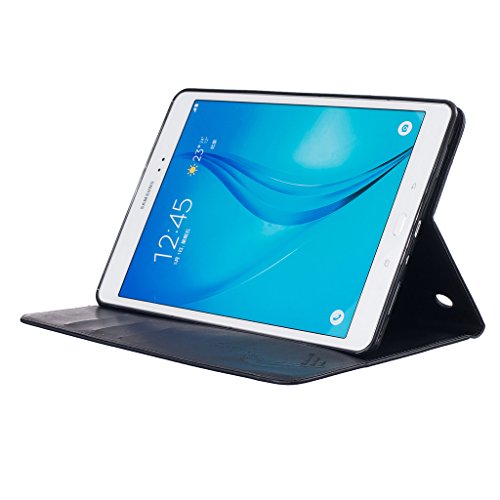 Samsung Galaxy Tab A 9.7″(SM-T550/SM-T551/SM-T555) Hülle,Qimmortal(TM) Hohe Qualität Ausgezeichnete Rückseite Abdeckung Gehäuse, Elegante Vintage Gepresste Feder Vögel Muster Entwurf Retro Magnetische Premium PU Leder Kreditkarte Halter Brieftasche Fashion Ultra Schlanke Passform Schützende Gehäuse Abdeckung für Samsung Galaxy Tab A 9.7″(SM-T550/SM-T551/SM-T555) - 4