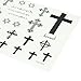 2 Sheets HSC005 Cross Temporary Tattoo Stickers Waterproof Body Art Stickers