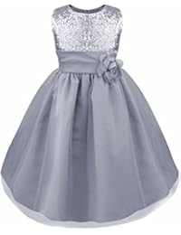 silver flower girl dresses uk