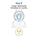 NUK Silicone Orthodontic Nipples, Size 1, Slow, 2 Pack