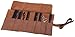 Professional Hairdressing Tool Roll - Brown Leatherette - 10 pockets