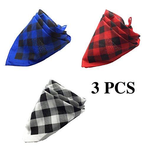 FUNPET 3 pcs Chien Bandana Bavoirs écharpes Accessoires pour Moyennes et Grandes Chiens de Compagnie