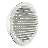 Rejilla de ventilación redonda de empotrar, diámetro 175 mm, aluminio