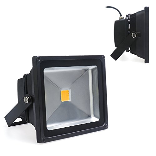 5er Auralum® 10 Jahren Garantie 20W LED Fluter Außenstrahler 1700Lumen 230V IP65 3000K Warmweiß, (Schwarz) - 5