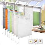 【Gut Stoffmaterial von Plissee】100% Polyester. Sie können diesen Stoff mit einer weichen Bürste abgebürsten oder mit einem feuchten Tuch abwischen. Plissee kann auch in feuchter Umgebung benutzt werden.