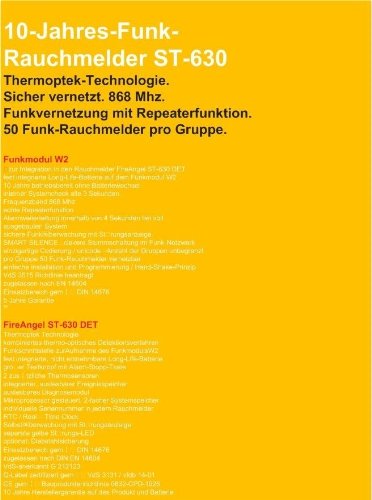 FireAngel ST-630 DET mit W2 Funkmodul als 4erSET mit Thermoptek-Technologie - 3