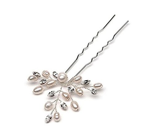 Musuntas 3 Stk.Fashion Retro elegant Damen Perlen Strass Hochzeit Brautschmuck Braut Haarschmuck Strass Haarklammer - 2