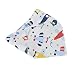 Homebunnyy Baby Bandana Drool Bibs for Boys and Girls, Cute Printed Patten Baby Triangle Bibs, 4 Pack