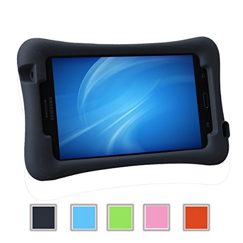 NEWSTYLE Samsung Galaxy Tab 4 7.0 Kinderfreundliche Silikon Hülle Schutzhülle Tasche Case für Samsung Tab 4 SM-T230 / T231 / T235 (7 Zoll) - Schwarz