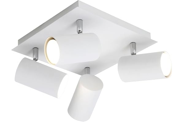 TRIO, Spot, Marley 4xGU10, max.35,0 W Corps: Métal, Blanc L:24,0cm, L:24,0cm, H:15,0cm IP20,Sans illuminant