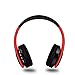 Produktbild CWW Drahtlose Bluetooth-Karte Bewegung Falten Kopf-Tragen Bluetooth-Computer-Headset,Red