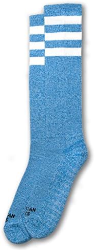 White Noise Knee High Retro Skate Roller Derby Socks