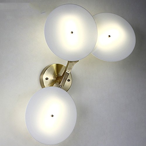 Preisvergleich Produktbild GBYZHMH Energieeinsparung verstellbare Wandleuchte-Post-modernen Glas Lampenschirm Bügeleisen kreative Wand Lampe am Bett Gang Wandleuchte (nicht die Lichtquelle)