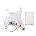 Produktbild BESPORTBLE 3 Ply White Pearl SSH Prewired geladen Pickguard Scratch Plate Single Spule Alnico 5 und Humbucker Magnet Pickups Montage Set für Fender ST/Strat E-Gitarre (weiß)