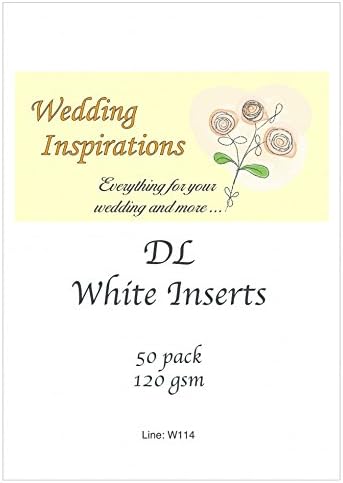 Craft UK Limited DL Blank Paper Card Inserts White - per pack of 50