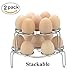 Produktbild Ruiwin Eier Dampfer Rack,Eierkocher Steamer Rack Setzer für Instant Pot und Schnellkochtopf, stapelbare Steamer Rack für Instant Pot (2-Pack Stackable Egg Steam Rack)