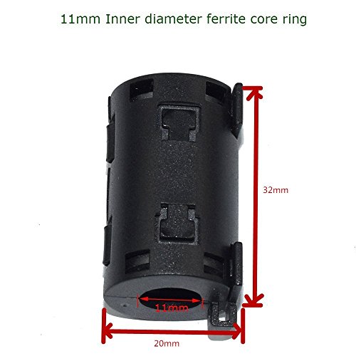 Case Wonder 12-Satz 11MM Innerer Magnet Noise Filters Ferritkern Filter Kabel-Clip Ferrit Kern RFI EMI Ferritkernfilter Ferritkern Ring Geräusch-Entstörer (11MM Innerer Durchmesser) - 2