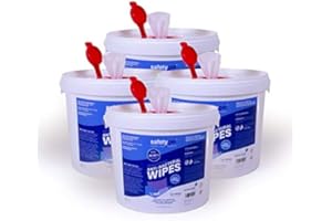 Datesand Group Anti-Bacterial Wipes for Hands & Surfaces EXTRA STRONG 270mm X 270mm >60% TSDA1 Ethanol Alcohol Killing 99.99% of germs viruses bacteria fungi and spores (4 X 150 Wipes)