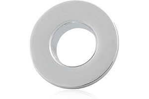 Basin Sink Overflow Cover, GLADFRESIT Copper Insert Hole Trim Cap Ring Replacement Bathroom Kitchen Sink Decoration (Silver)