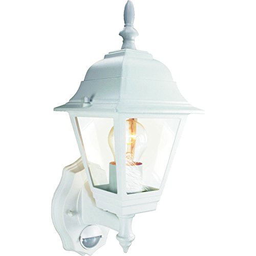 Preisvergleich Produktbild Byron ES94W 4-Panel Coach Lantern with Motion Detector White 240v