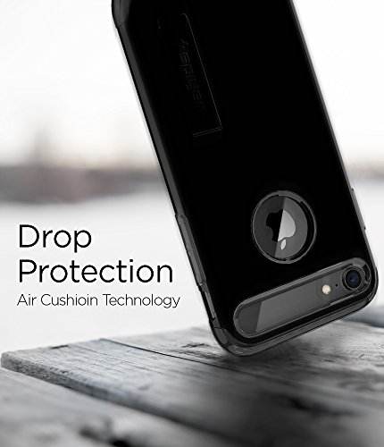 iPhone 8 Case / iPhone 7 Case, Spigen [Slim Armor] AIR CUSHION [Jet Black] Air Cushioned Corners / Dual Layer Protective Case for iPhone 7 (2016) / iPhone 8 (2017) - (042CS20842)