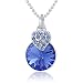 Mahi Made with Swarovski Elements Rhodium Plated Blue Pendant with Chain for Women PS1194089RBlu RS.344.00