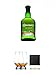 Produktbild Connemara Peated Single Malt 0,7 Liter + The Glencairn Glass Whisky Glas Stölzle 2 Stück + Schiefer Glasuntersetzer eckig ca. 9,5 cm Durchmesser