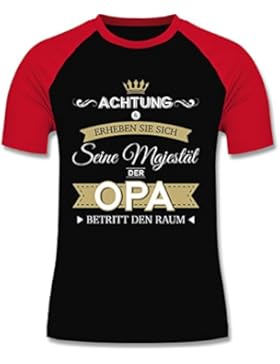 Opa - Seine Majestät der Opa - zweifarbiges Baseballshirt für Männer