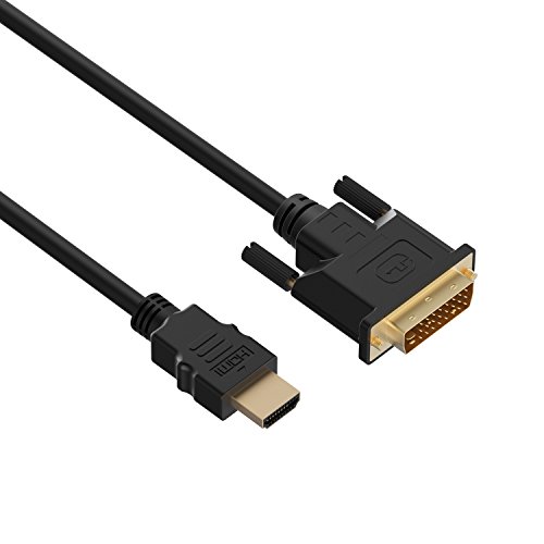 HDMI auf DVI Kabel, Rankie 2-Pack 1.8m CL3 Bewertet High Speed Bidirektionale HDMI-DVI Kabel HDTV Cable (Schwarz) – R1107D - 5