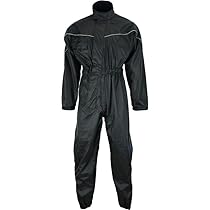 Tuta Antipioggia Per Motociclisti JDC - Impermeabile, Taglia XXL, Nero, Con Strisce Riflettenti - Foto 4