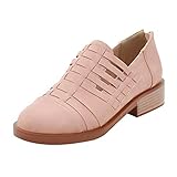  Ankle Stiefeletten Damen Sandalen Kurzschaft Römersandalen Flach Stiefel Low Cutout Halbschuhe Leder Mit Absatz Kurze Sommer Schuhe (EU:38, Rosa)