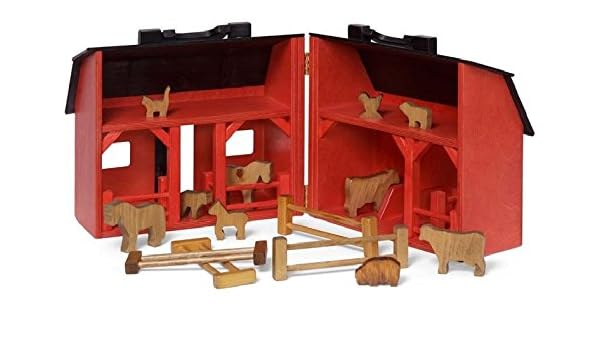 Buy Clip Clop Large Folding Barn With Farm Animals Usa Handmade