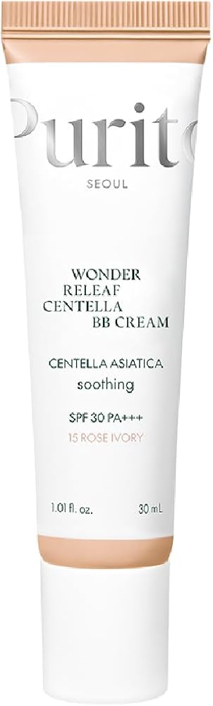 Purito Wonder Releaf Centella BB Cream SPF30 PA+++ | Yatıştırıcı Doğal Kapatıcı BB Krem 15 Rose Ivory 30 ml