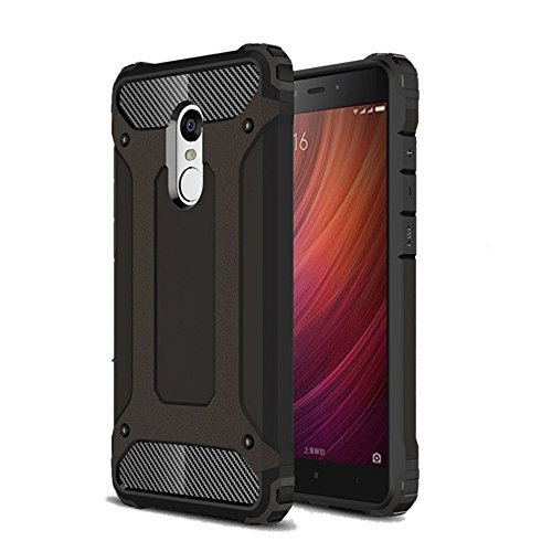 Funda Xiaomi Redmi Note 4, Silicona Gel TPU y Plástico PC (2en1) - Mavis's Diary Cover Shock-Absorción y Anti-Arañazos Carcasa Case Bumper Parachoques Choque Absorción - Negro