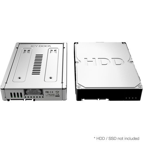 Icy Dock EZConvert Pro MB982SP-1S – 2,5 Zoll (6,4cm) zu 3,5 Zoll (8,9cm) SATA SSD/HDD Konverter – Vollmetall - 5