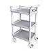 Produktbild Medizinischer Wagen 3-stufiger medizinischer ABS-Wagen mit Griff und Universalrad, Beauty Salon SPA-Rollwagen für Haarstyling-Tattoo, 54 × 37 × 98 cm