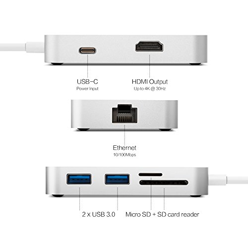 MINIX NEO C-X, USB-C Multiport Adapter mit HDMI – Silber [10/100Mbps Ethernet] (Kompatibel mit Apple MacBook and MacBook Pro). Direkt von MINIX® Technology Limited. - 2