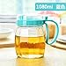 Produktbild Möbel täglichen Bedarfs WWYXHQC Öl Heizkessel mit Öl Flasche Glas dicht Küche liefert große Plastikflasche aus der Kanne home Soja Sauce kleine Tanks, 7175-1080 ML BLAU