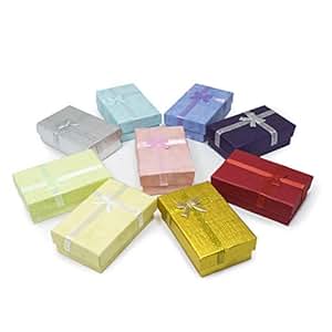 Scatole Regalo Per Gioielli - 8 Pezzi, 8x8x1,5 Cm, Coperchio