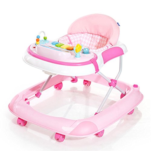Baby Wanderer Kinderwagen Wagen 7-18 Monate Baby Prevent Prolongation Multifunktions Kind Faltbare Große Chassis Dritten Gang Anpassung Breathable Sicherheit ( farbe : Pink )