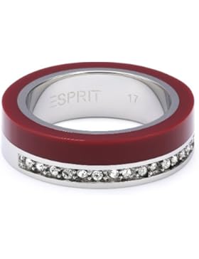 Esprit Damen-Ring Marin 68 Glam Edelstahl Resin Zirkonia weiß Brillantschliff