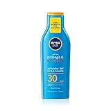 Fórmula no grasa - La fórmula ligera y no grasa de esta leche con factor de protección 30 es resistente al agua y deja una sensación lisa y sedosa en la piel.