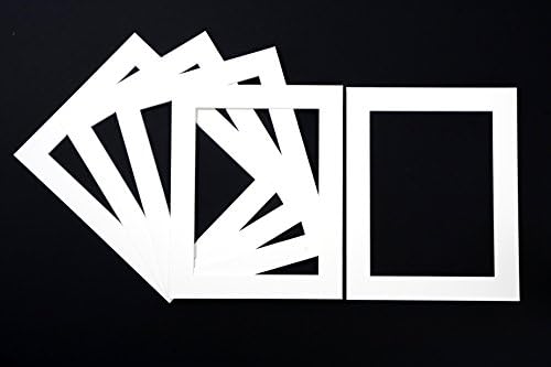 Pack of 5 White Picture / Photo Mounts (10x8" to fit 6x4")
