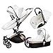 Produktbild YRYRGXQ Kinderwagen 3-in-1-Kinderwagen-Reisesystem Zusammenklappbarer Kinderwagen mit 360-Rotationsfunktion und leichtem Rahmen mit verstellbarem Sitz