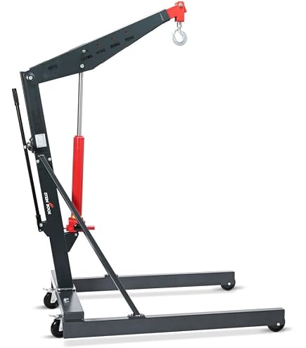 Bahco Mobiler Klappbarer Werkstattkran / Hebekran – BH6FC1000 – Max. Tragkraft 1 Tonne